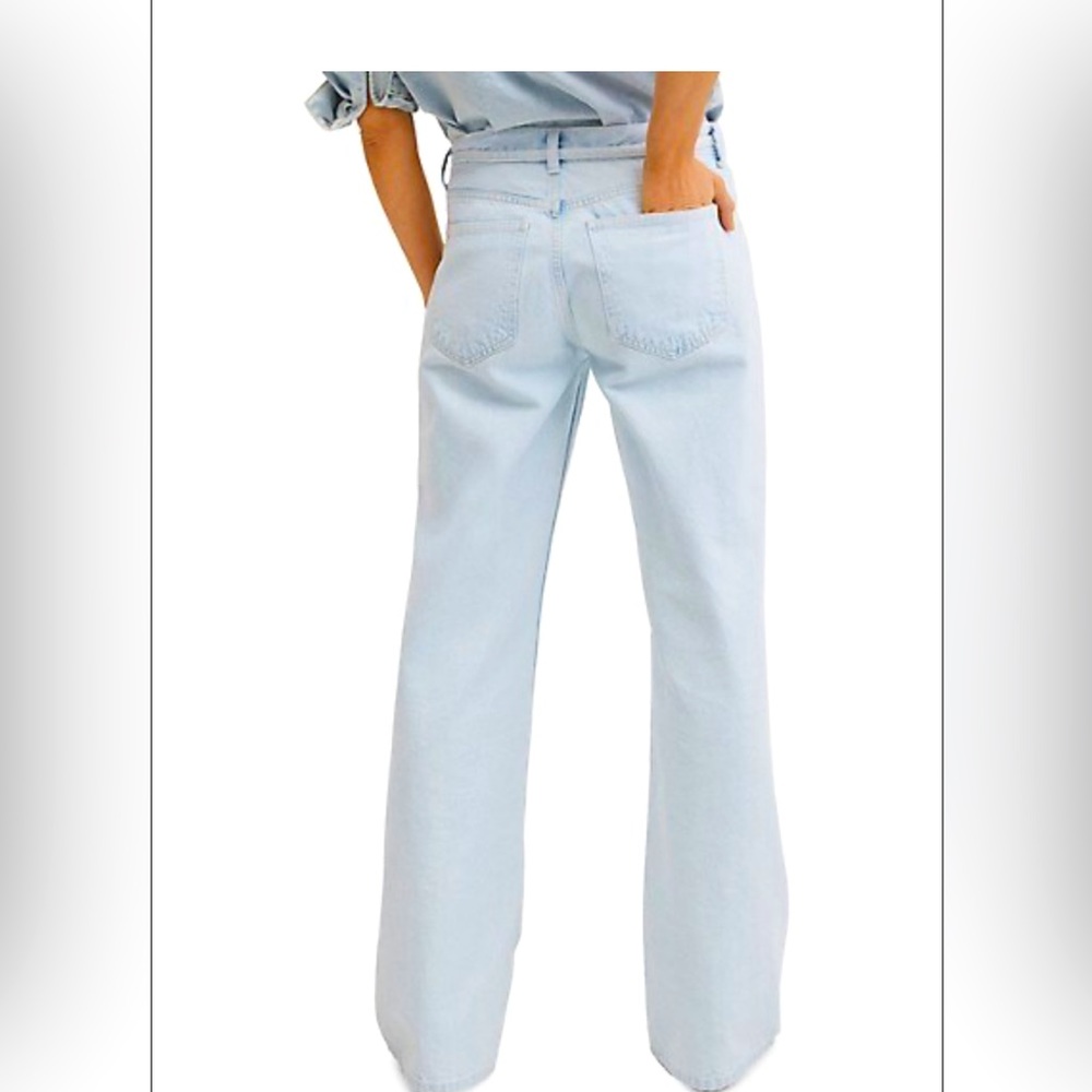 Mango high rise wide leg jeans